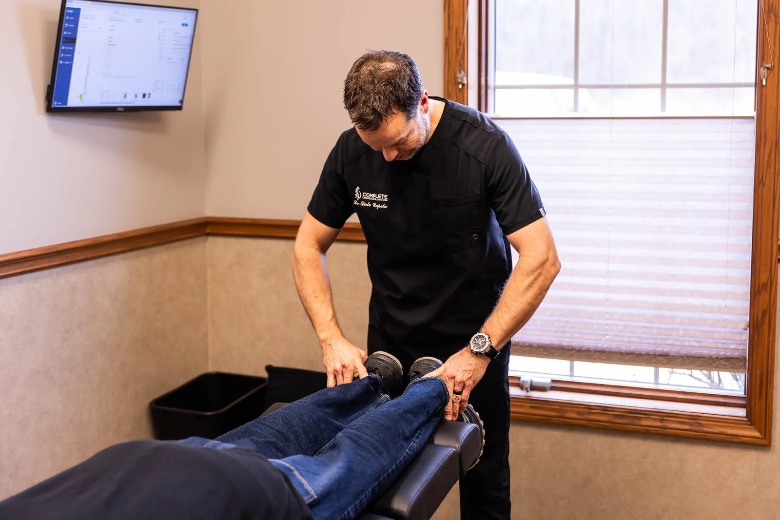 A chiropractic assessment at Complete Chiropractic in Wooster